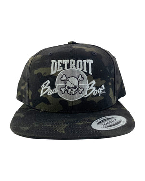 Authentic Detroit Bad Boys Black Camouflage Snapback Hat