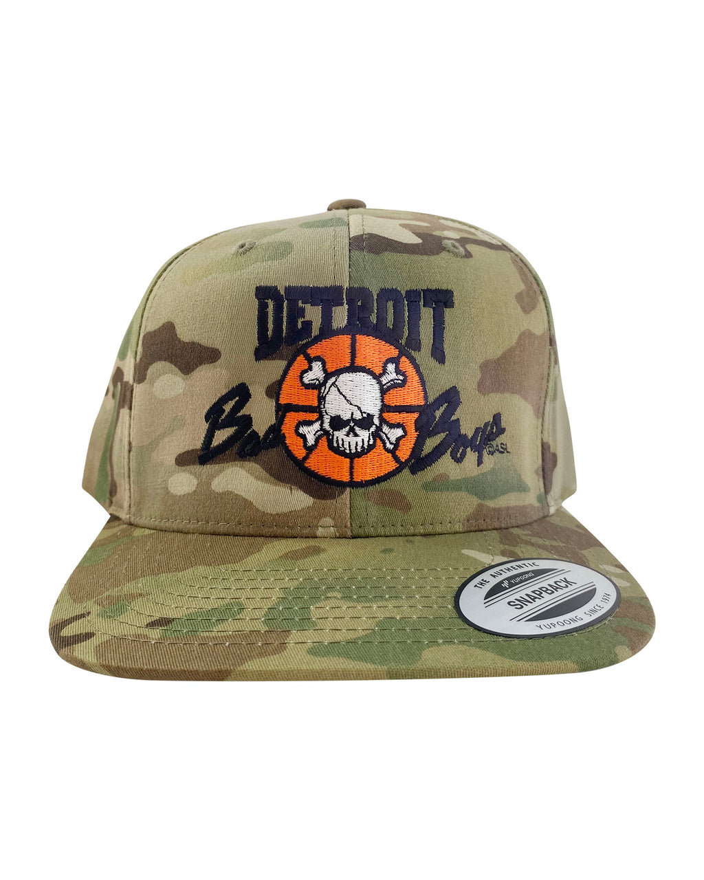 Authentic Detroit Bad Boys Multi Green Camouflage Snapback Hat