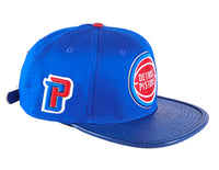 DETROIT PISTONS STACKED LOGO WOOL SNAPBACK HAT (ROYAL BLUE) – Pro