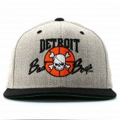 Officially Licensed Detroit Bad Boys Snap Back Hat - Grey with Black Bill