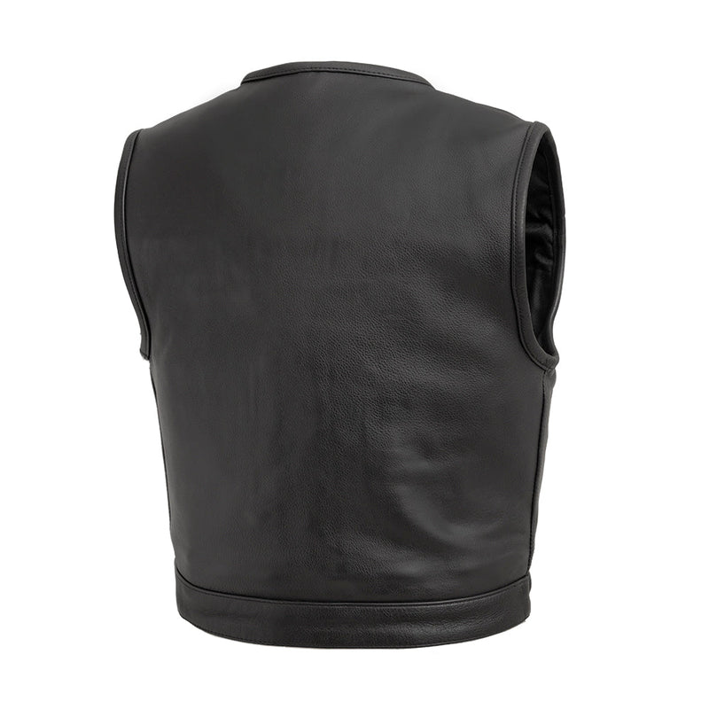 Lowside Men's Motorcycle Leather Vest Men's Leather Vest First Manufacturing Company   