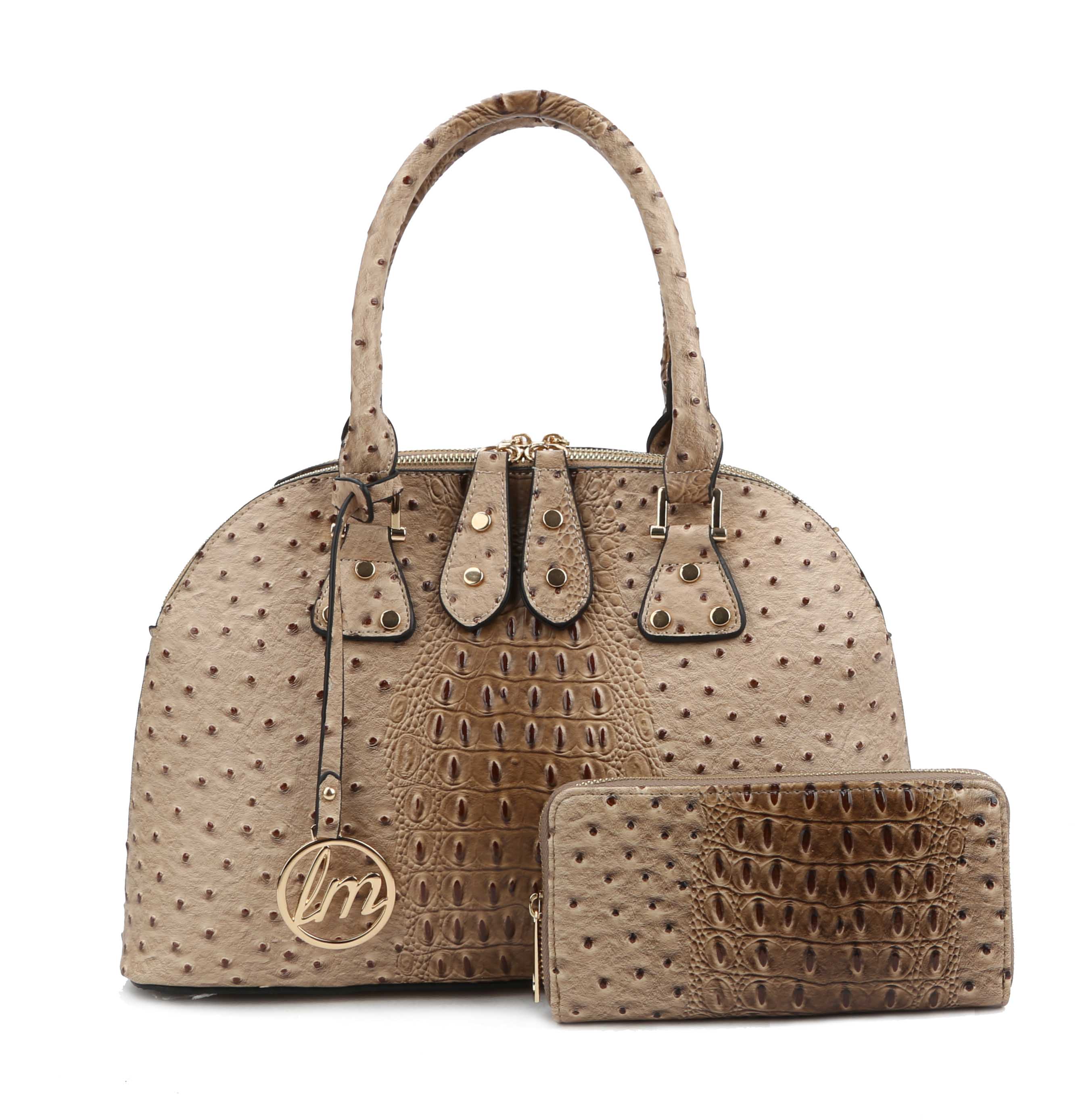 Ostrich_Embossed_Dome_Satchel_ 