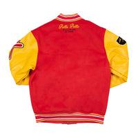 Pelle Pelle World Famous Wool and Leather Varsity Jacket - Red