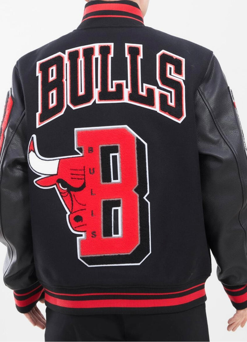 Black & Red Chicago Bulls Varsity Jacket - Jacket Makers