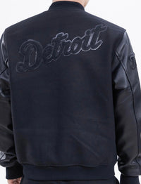Pro Standard Detroit Tigers Varsity Jacket - Black on Black