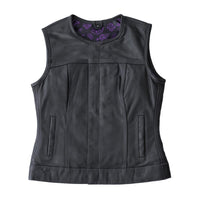 Royal Women's Club Style Motorcycle Leather Vest - Limited Edition Factory Customs First Manufacturing Company S  