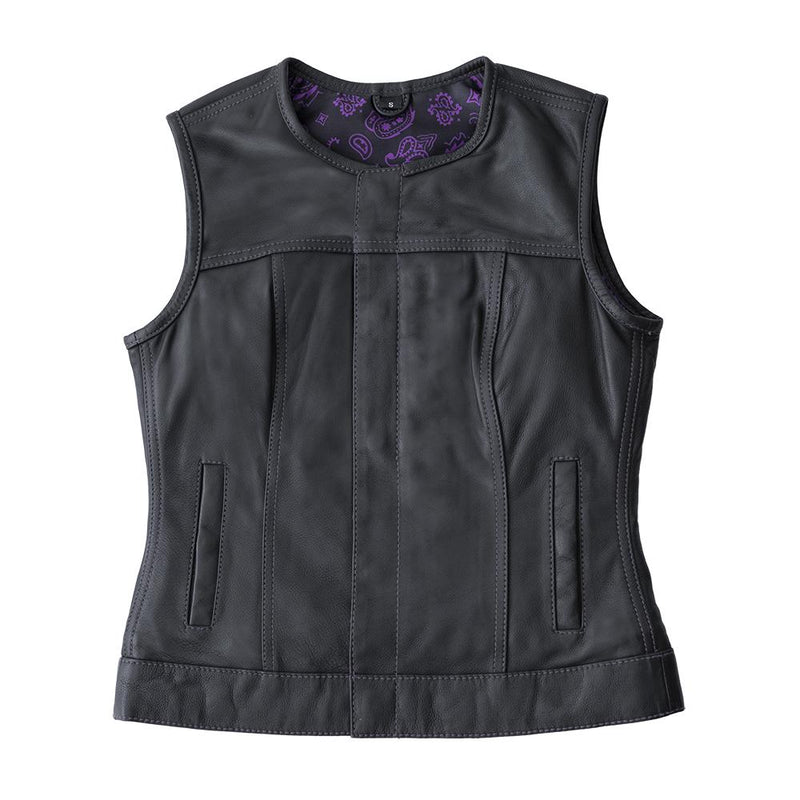Royal Women's Club Style Motorcycle Leather Vest - Limited Edition
