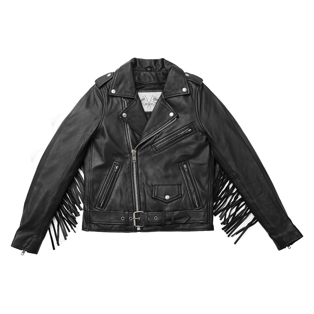 Lesley - Women's Motorcycle Leather Jacket - BHBR Women's Leather Jacket BH&BR COLLAB XS Black 