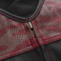 Red Racer - Men's Euro Style Leather Motorcycle Vest - Limited Edition