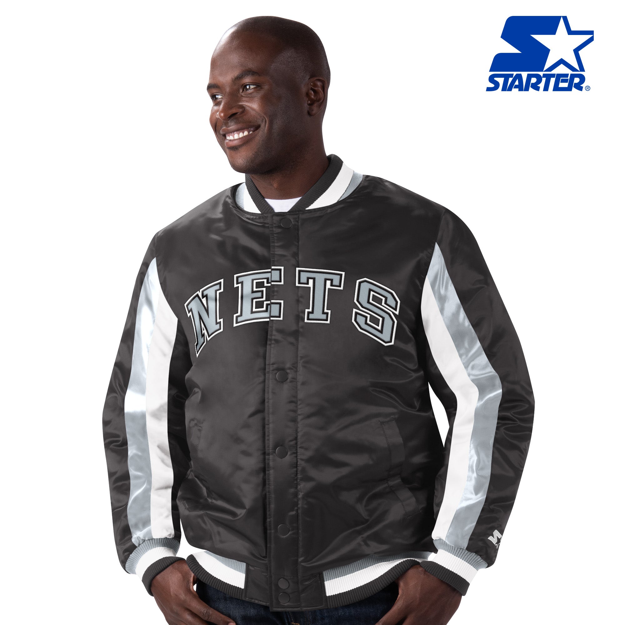Starter Brooklyn Nets Stripe Jacket – Donna Sacs Online