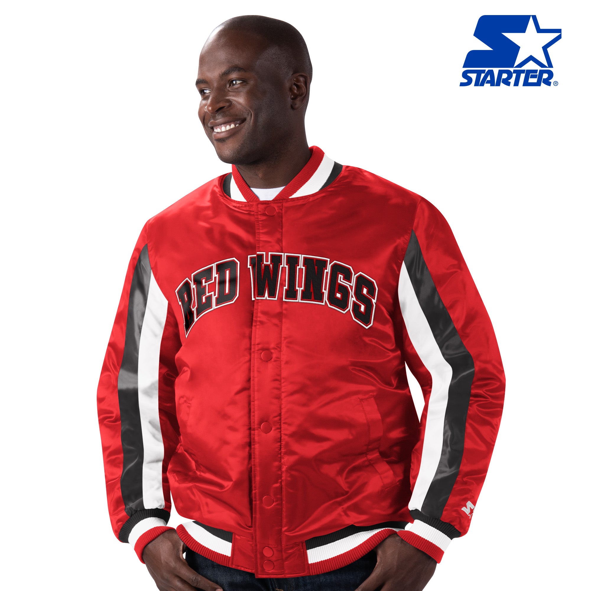 Starter Detroit Red Wings Stripe Jacket – DS Online