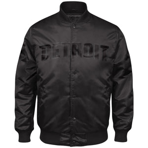 Starter Detroit Pistons Patent Leather Nylon Jacket