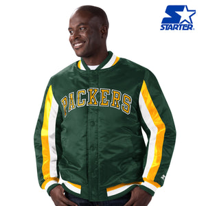 Starter Green Bay Packers Stripe Jacket