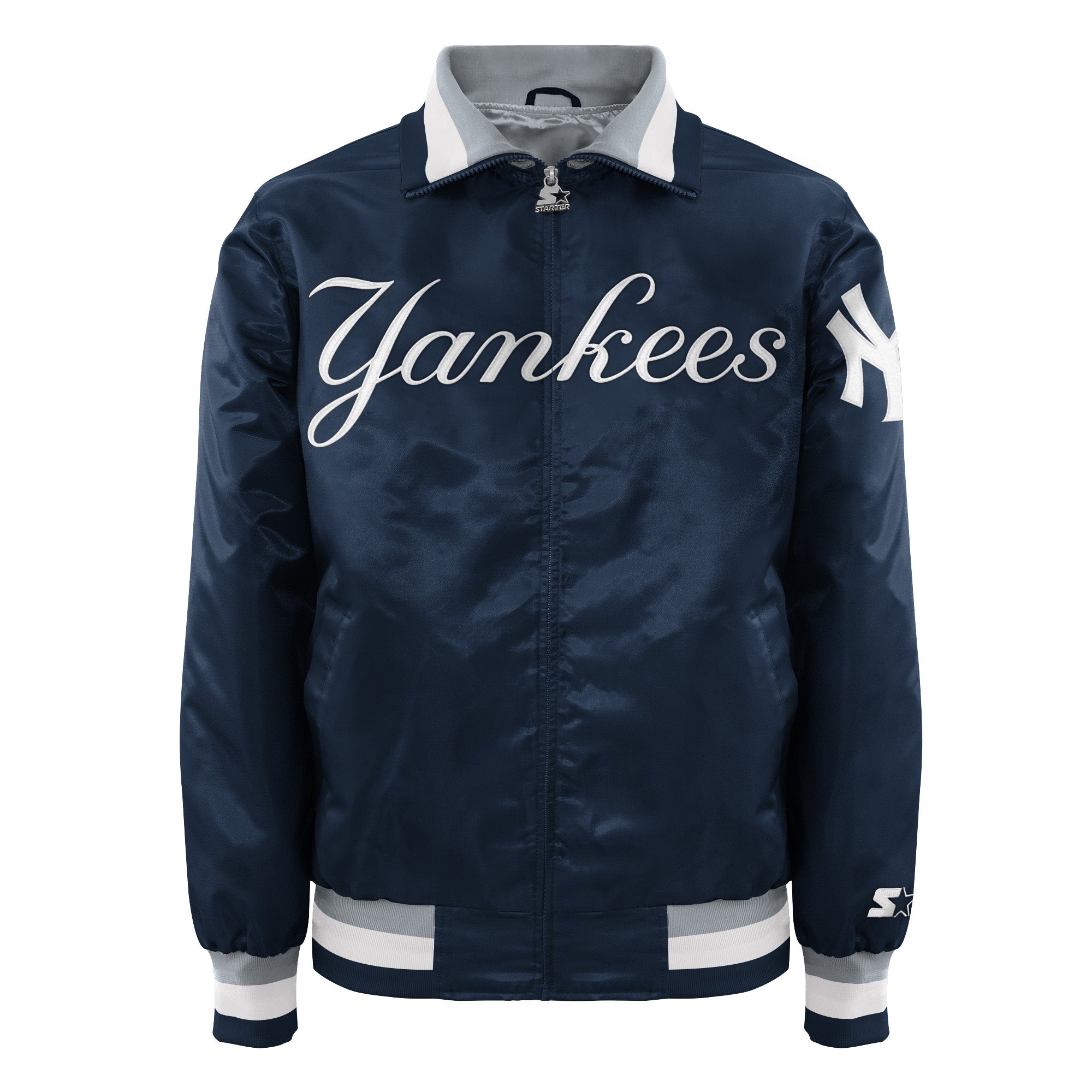 Starter New York Yankees Navy Satin Zip Jacket – Donna Sacs Online