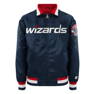 Starter Washington Wizards Navy Satin Zip Jacket