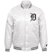 Starter Detroit Tigers Old English D Patent Leather Nylon Jacket