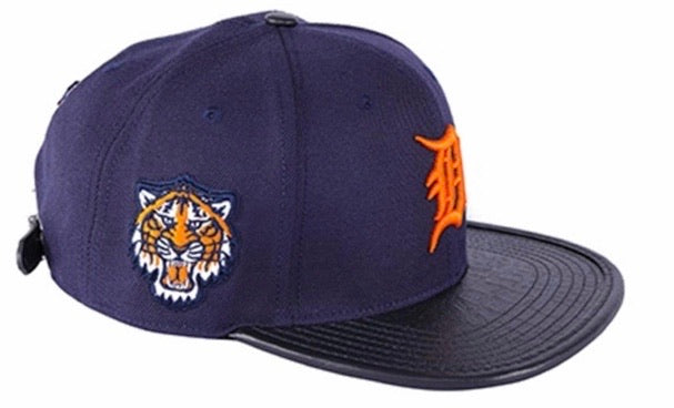 Detroit Tigers Pro Standard Strap Back Cap - Navy/Orange