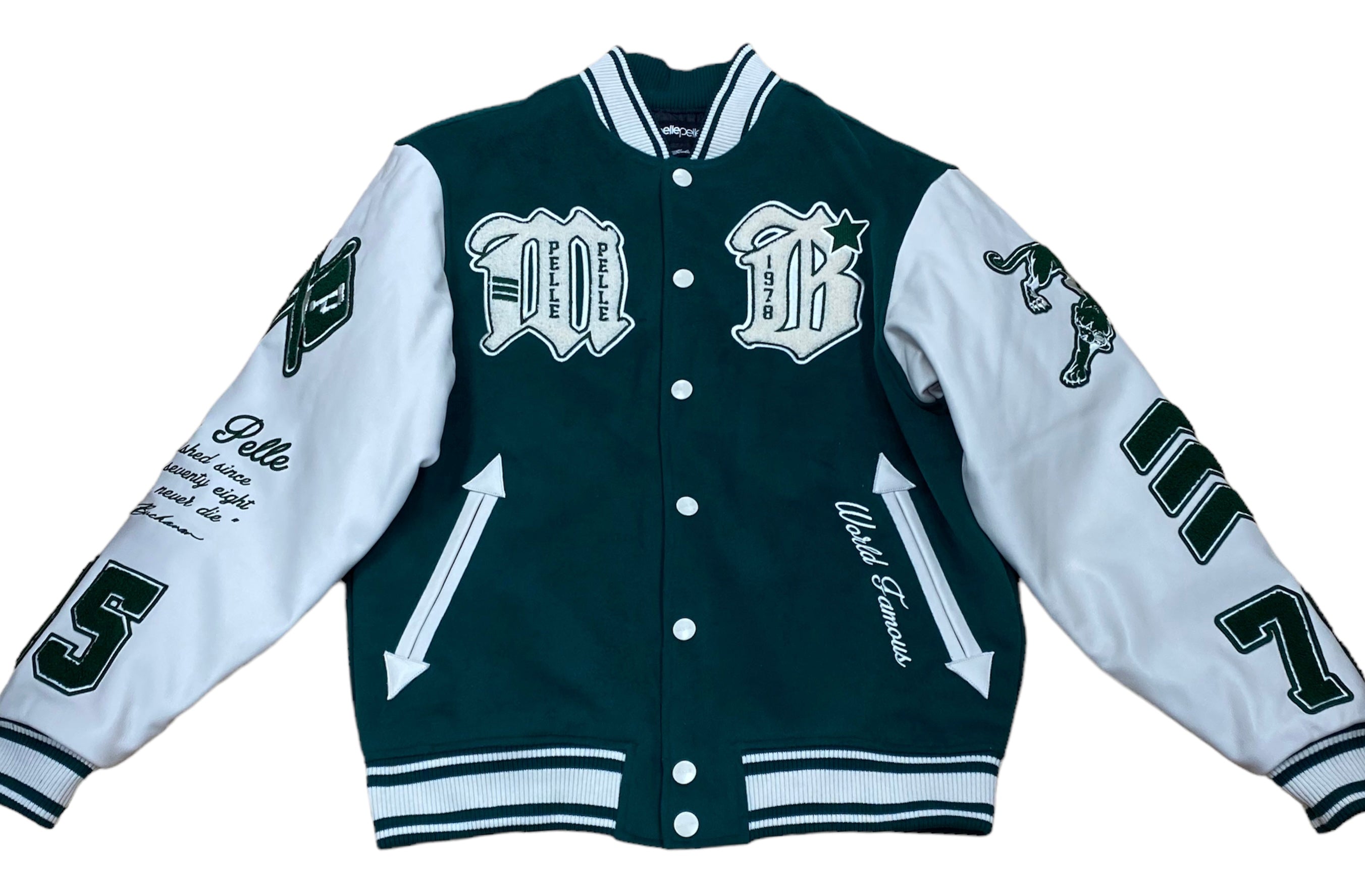 Pelle Pelle MB Wool and Leather Varsity Jacket - Black – DS