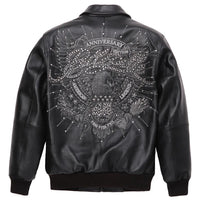Pelle Pelle 45th Anniversary Studded Leather Varsity Jacket - Black