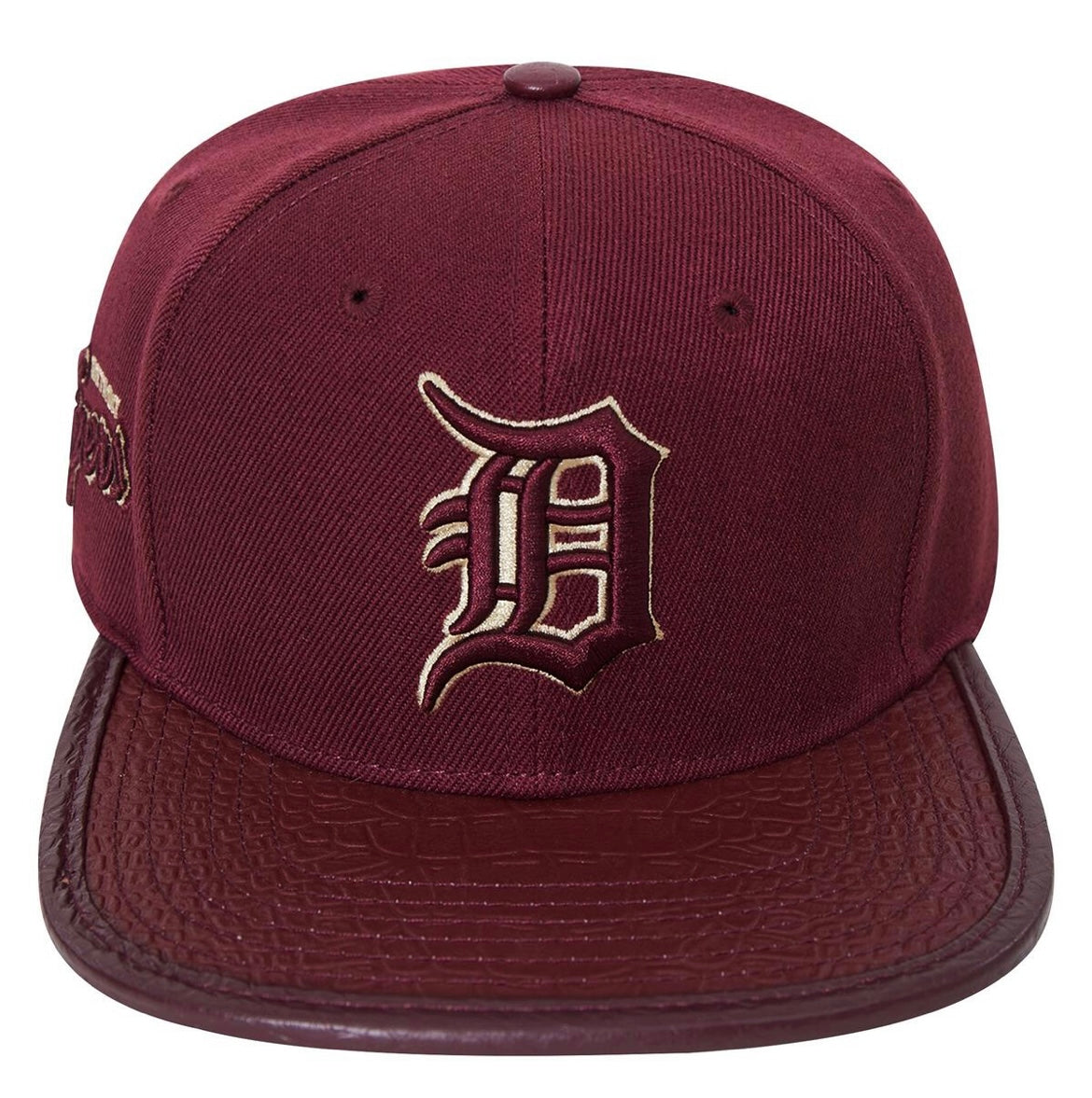 Detroit Tigers Pro Standard Strap Back Cap Leather Brim Burgundy – DS Online