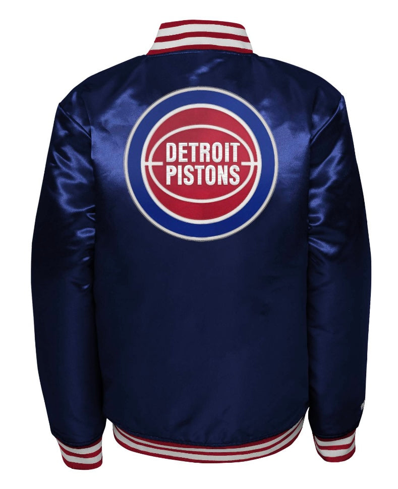 Mitchell and Ness Kids Detroit Pistons Satin Jacket