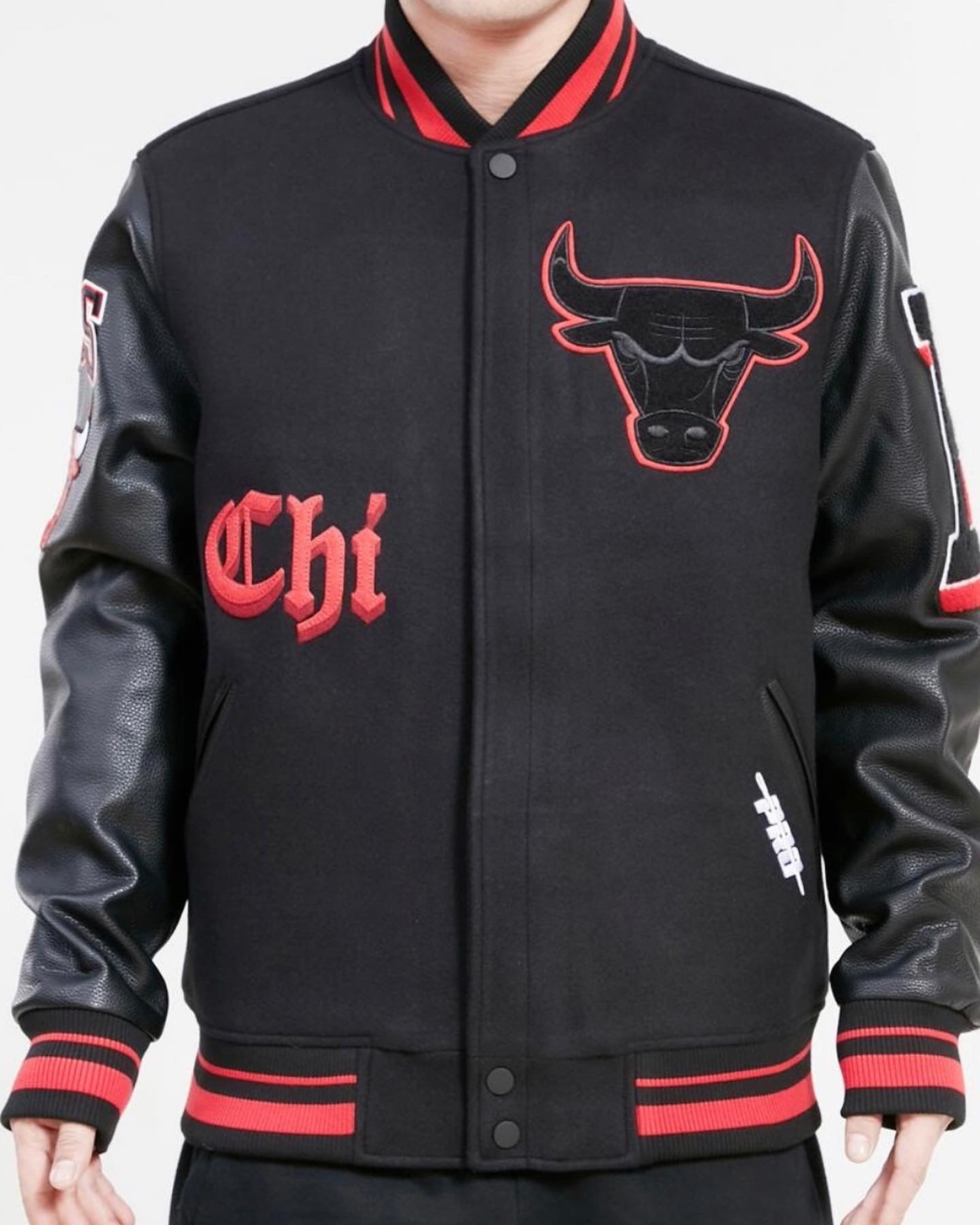 Bulls Black & Grey Varsity Jacket