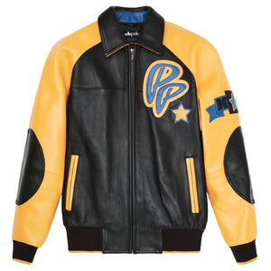 Pelle Pelle MB Soda Club Leather Varsity Jacket - Black