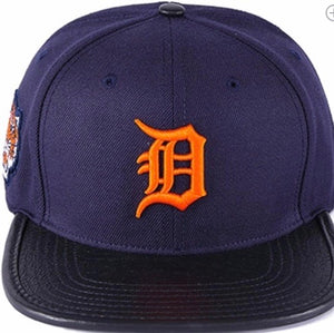 Detroit Tigers Pro Standard Strap Back Cap - Navy/Orange