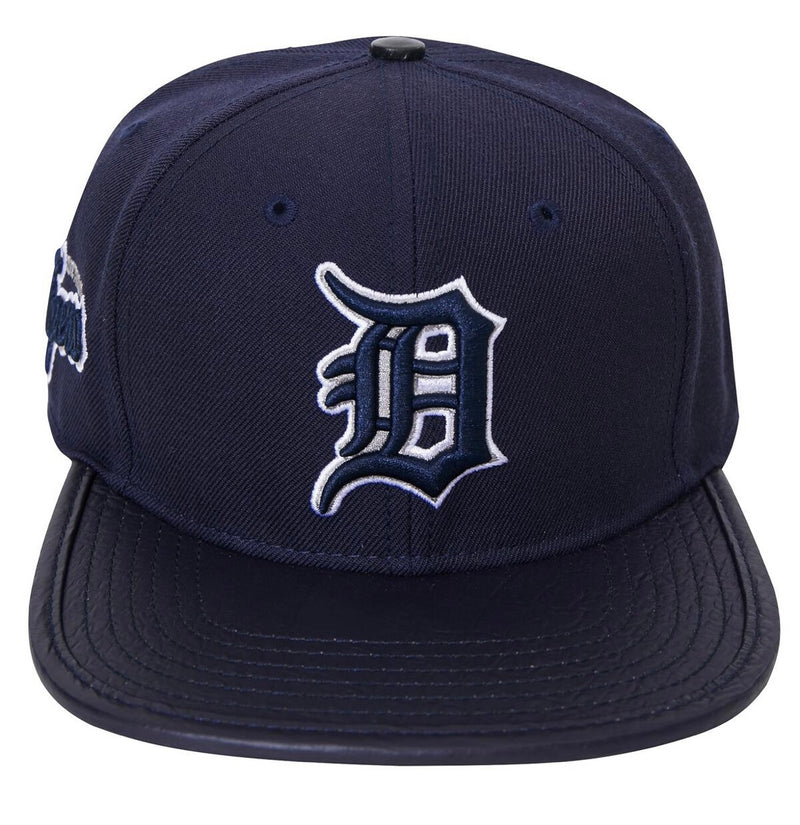Detroit Tigers Pro Standard Strap Back Cap Leather Brim Navy/White – DS  Online