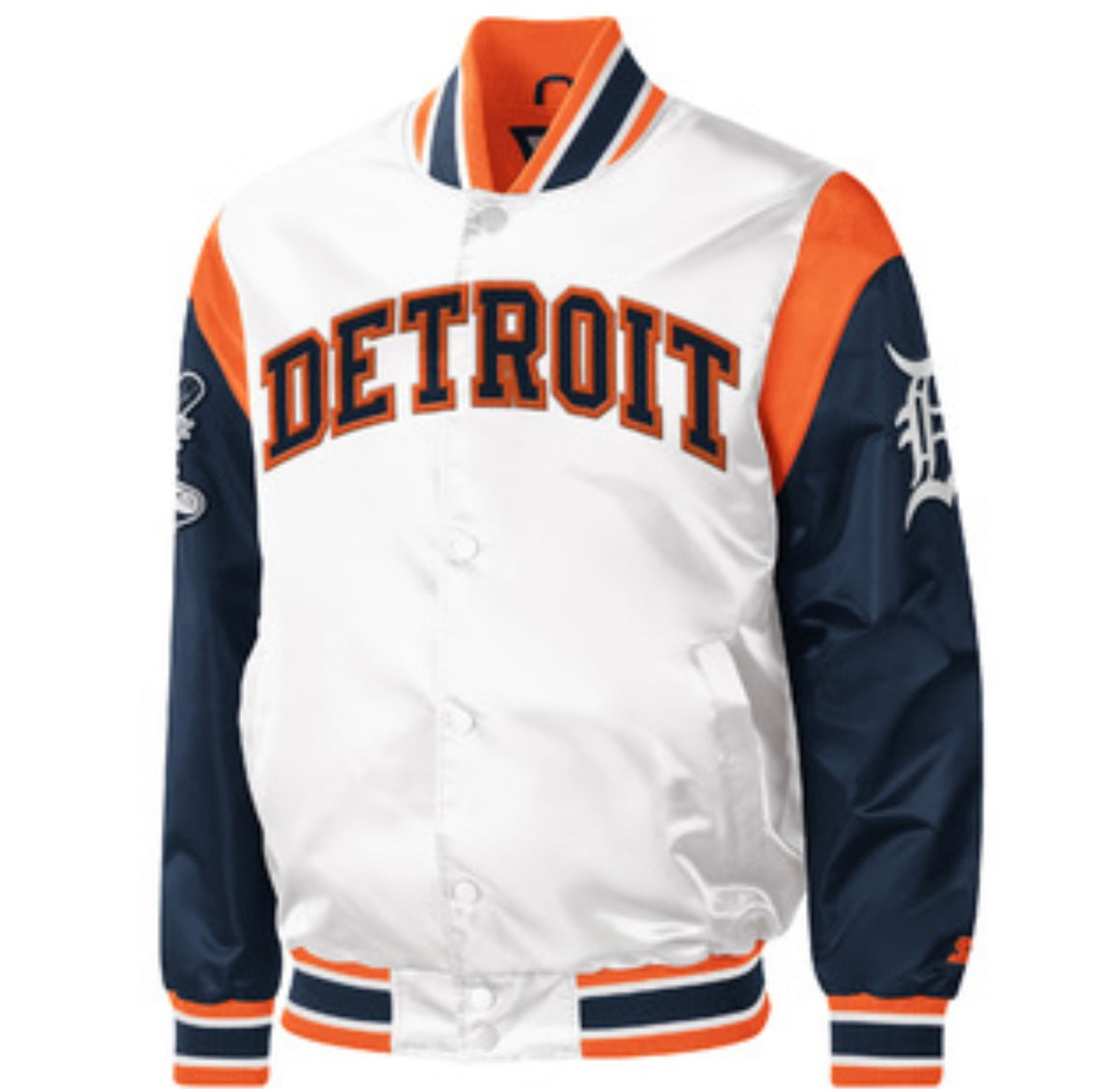 Starter Detroit Tigers Gray Cooperstown Full Snap Jacket